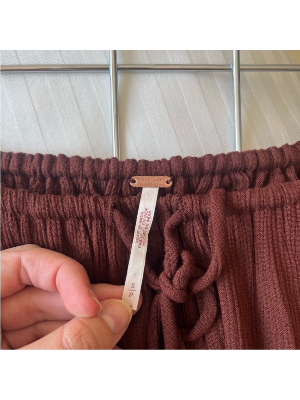 Free People Ambie Asymmetrical Ruffled Flowy Skirt in Chocolate Love, small - Picture 7 of 7